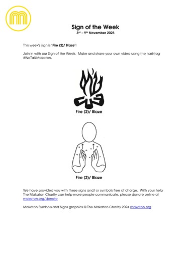 MAKATON - SIGN OF THE WEEK