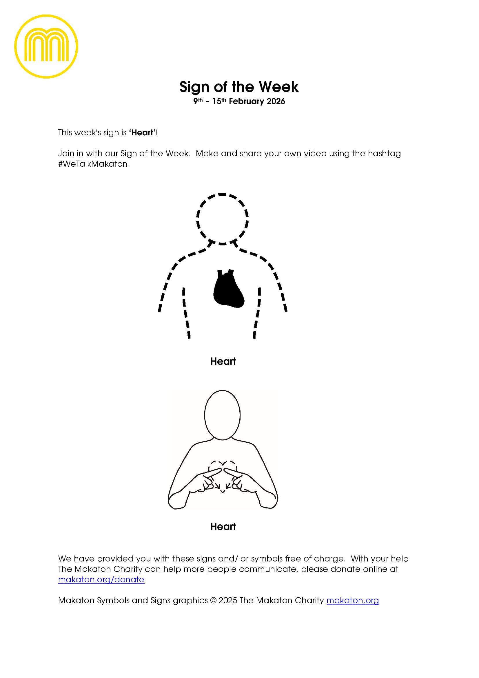MAKATON - SIGN OF THE WEEK