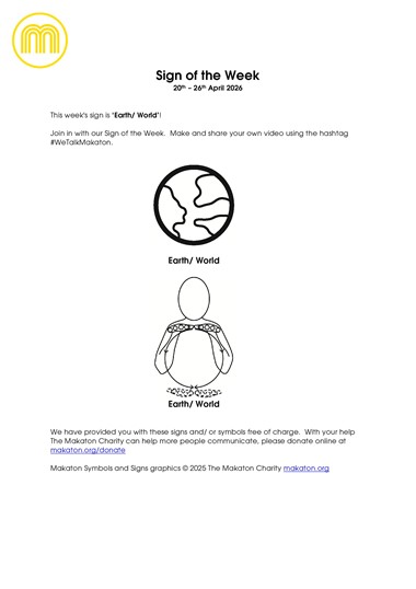 MAKATON - SIGN OF THE WEEK