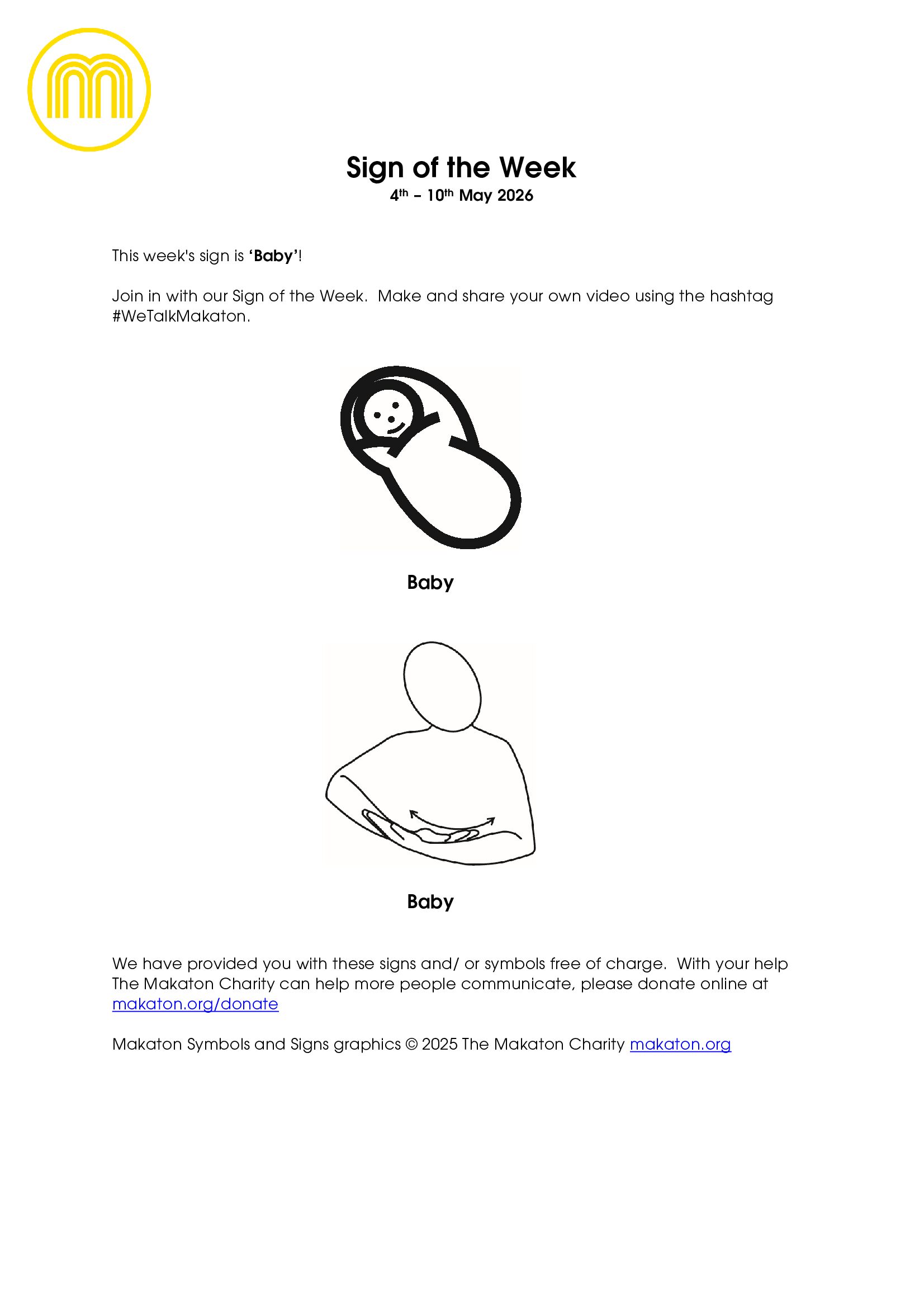 MAKATON - SIGN OF THE WEEK